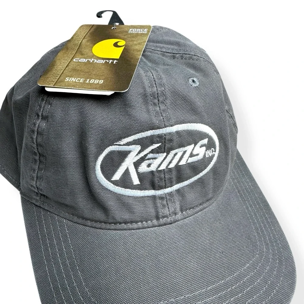 NEW Carhartt Men's Cotton Canvas Hat Adjustable Baseball‎ Cap Gray *Company Logo